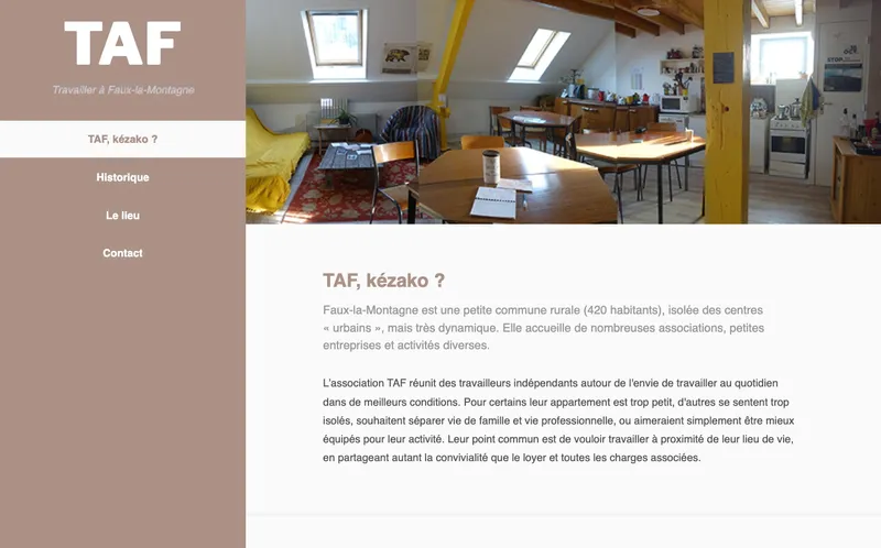 Taf : Photo de l'espace de coworking situé Ecole 2Ème Etage à Faux La Montagne (23340)