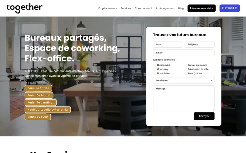 Together Coworking : Photo de l'espace de coworking situé 12 Rue Martel à Paris (75010)